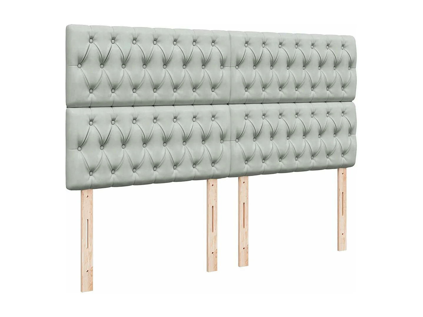 Cadre de lit ottoman avec matelas gris clair 200x200 cm velours