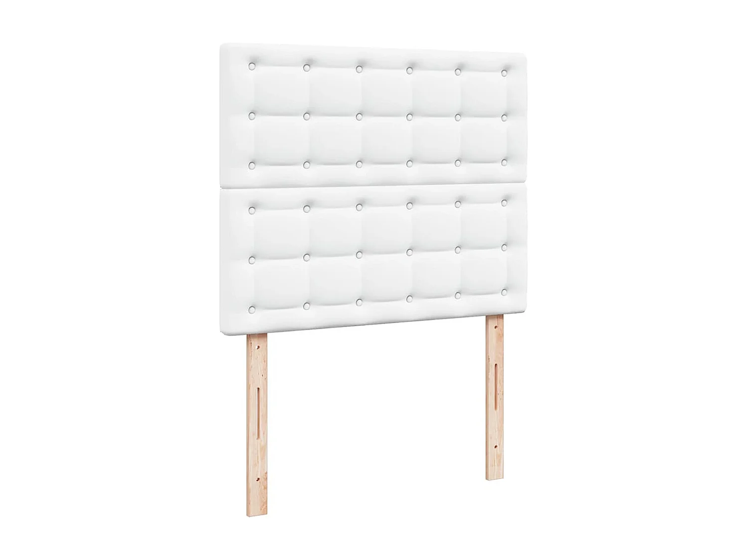 Estrutura de cama otomana com colchão branco Couro falso