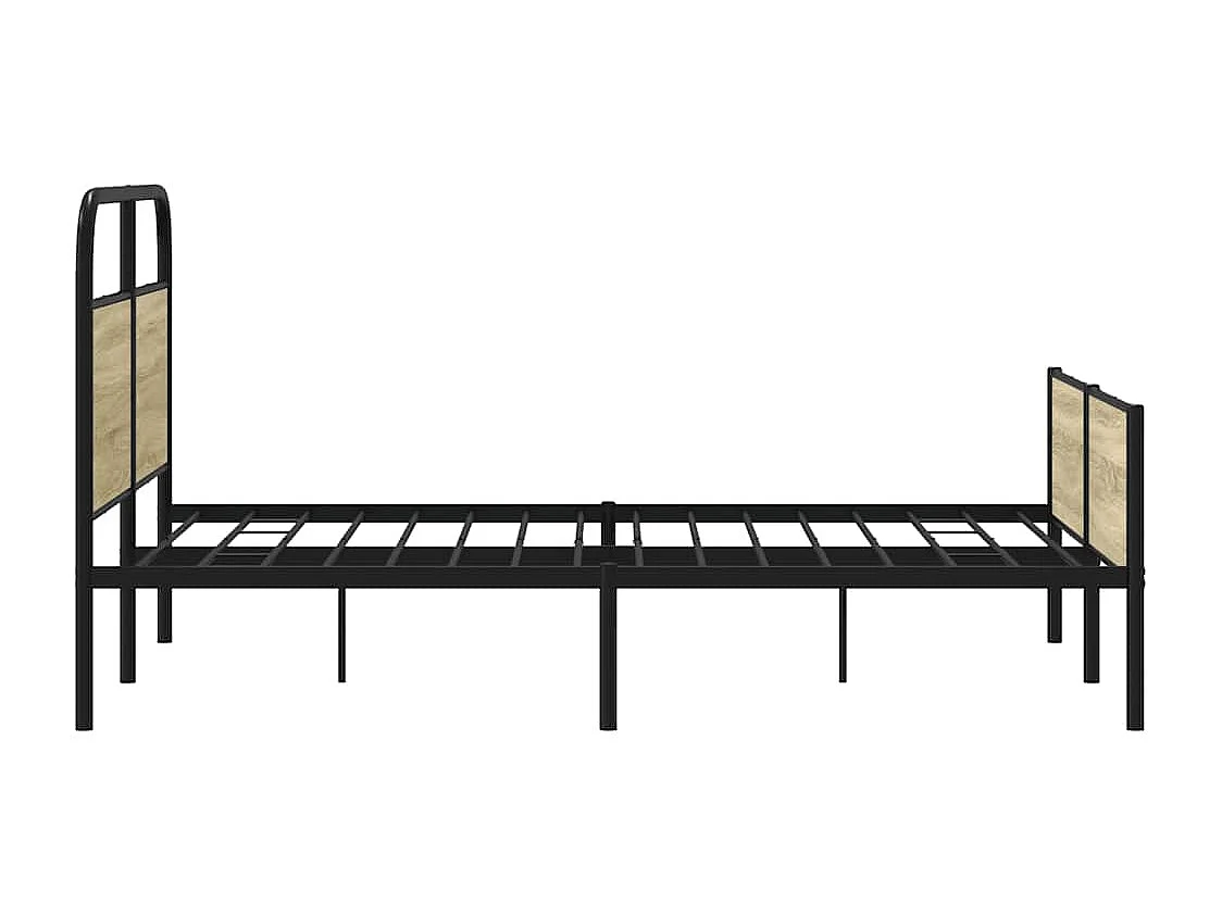 Cadre de lit sans matelas 135x190 cm chêne sonoma