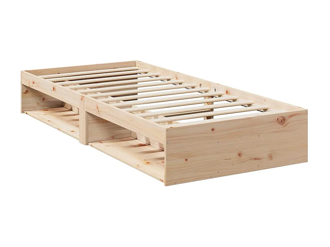 Lit de jour avec matelas 100x200 cm bois de pin massif