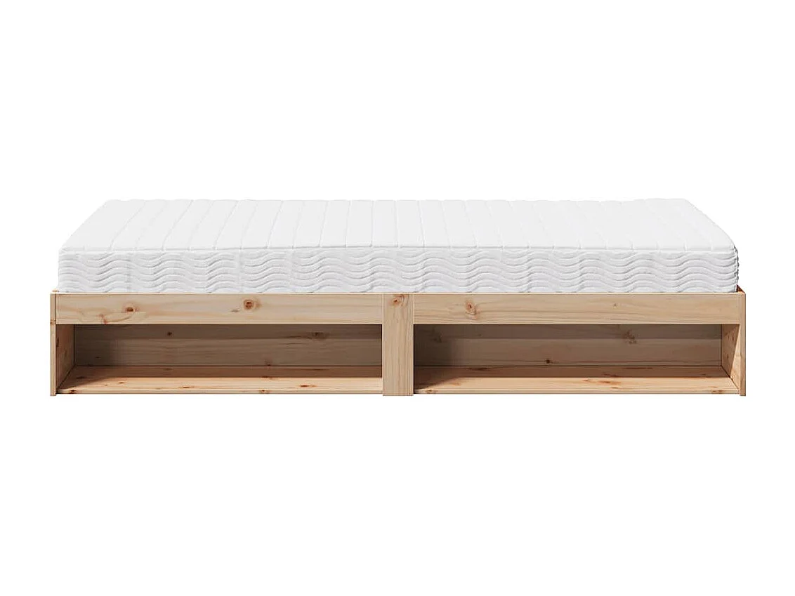 Lit de jour avec matelas 100x200 cm bois de pin massif