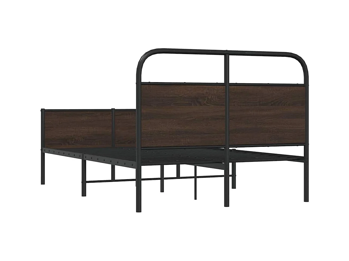 Cadre de lit sans matelas 120x190 cm chêne marron