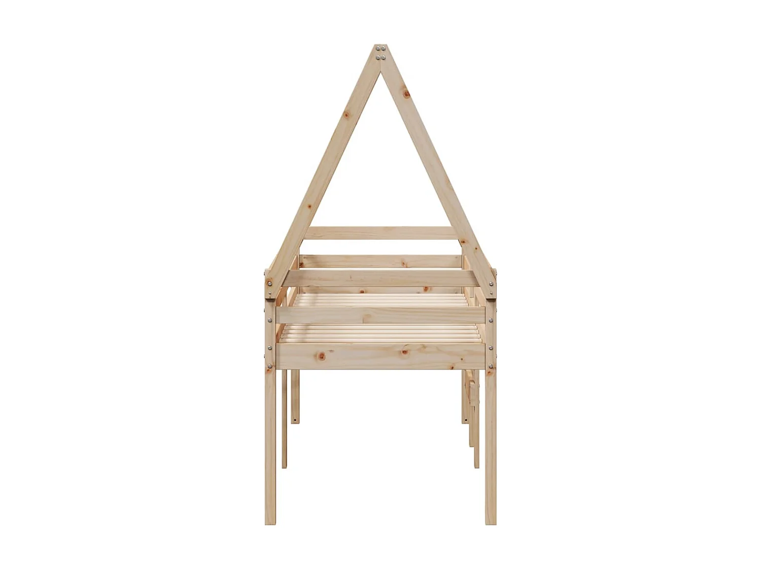 Lit haut avec toit 90x190 cm bois de pin massif