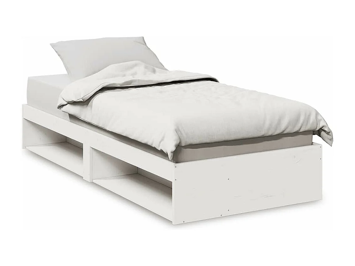 Lit de jour sans matelas blanc 90x200 cm bois de pin massif