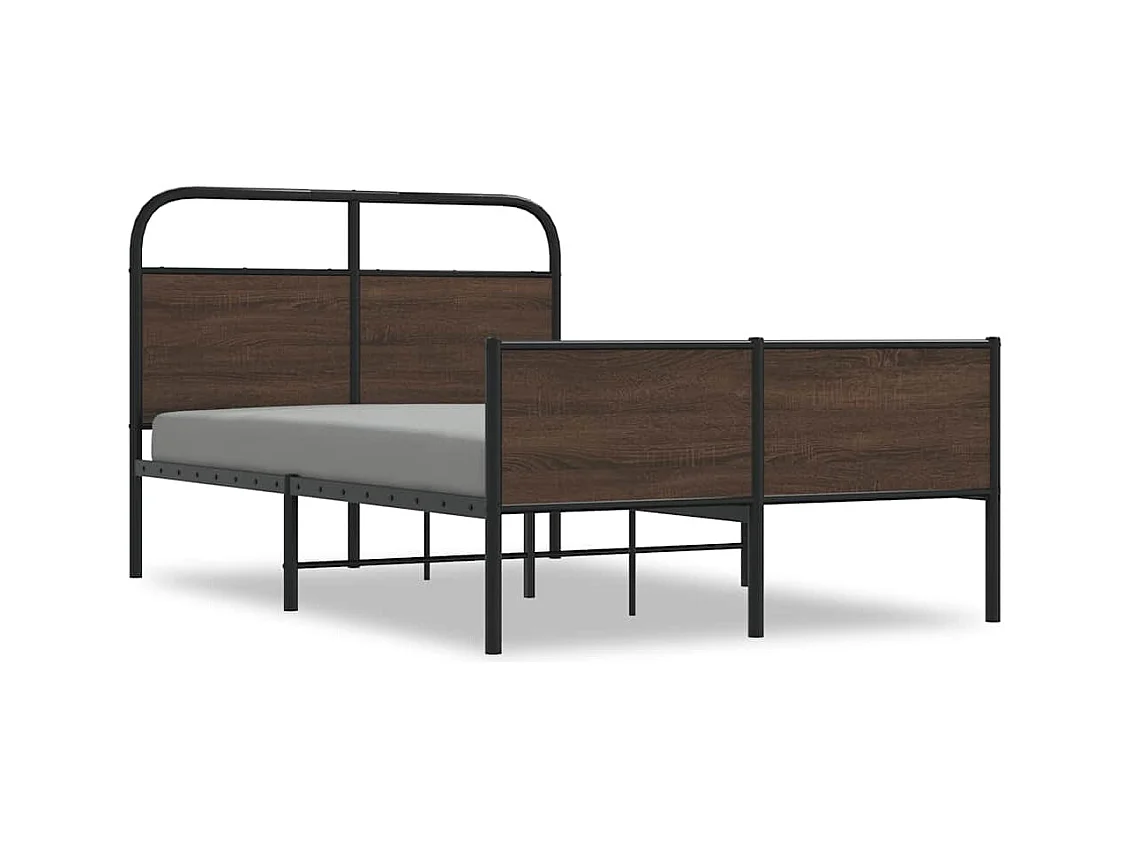 Cadre de lit sans matelas 140x200 cm chêne marron