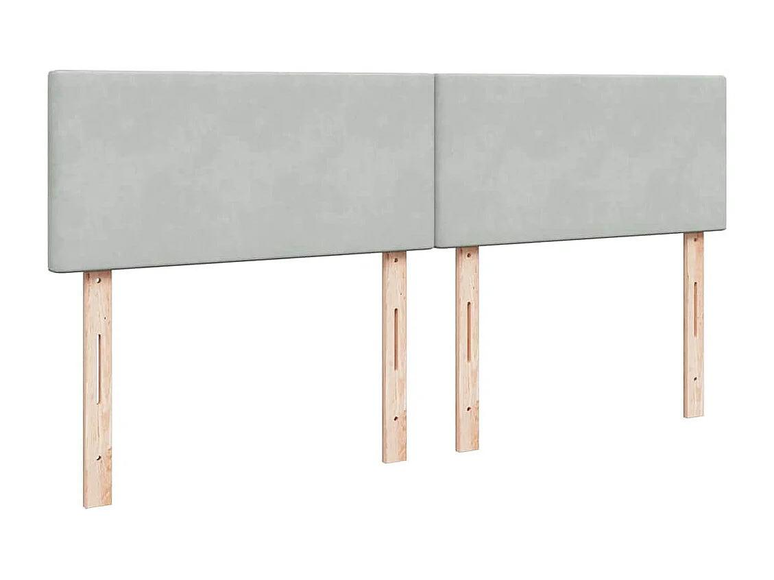 Cadre de lit ottoman avec matelas gris clair 160x200 cm velours