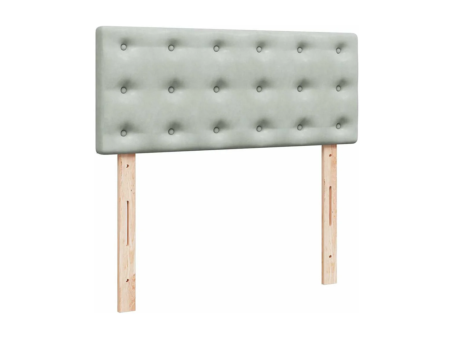 Cadre de lit ottoman avec matelas gris clair 120x190 cm velours