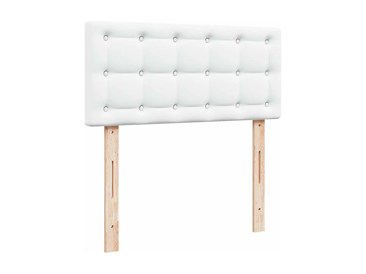 Ottomaanse bed met matras 100x200cm kunstleer wit