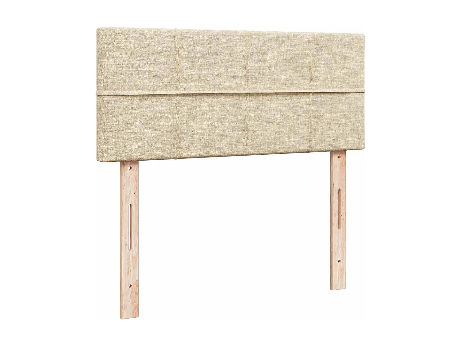 Estructura de cama otomana colchón tela crema 120x190 cm