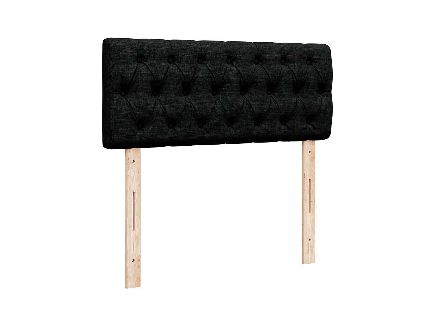 Lit ottoman avec matelas noir 120x190 cm tissu