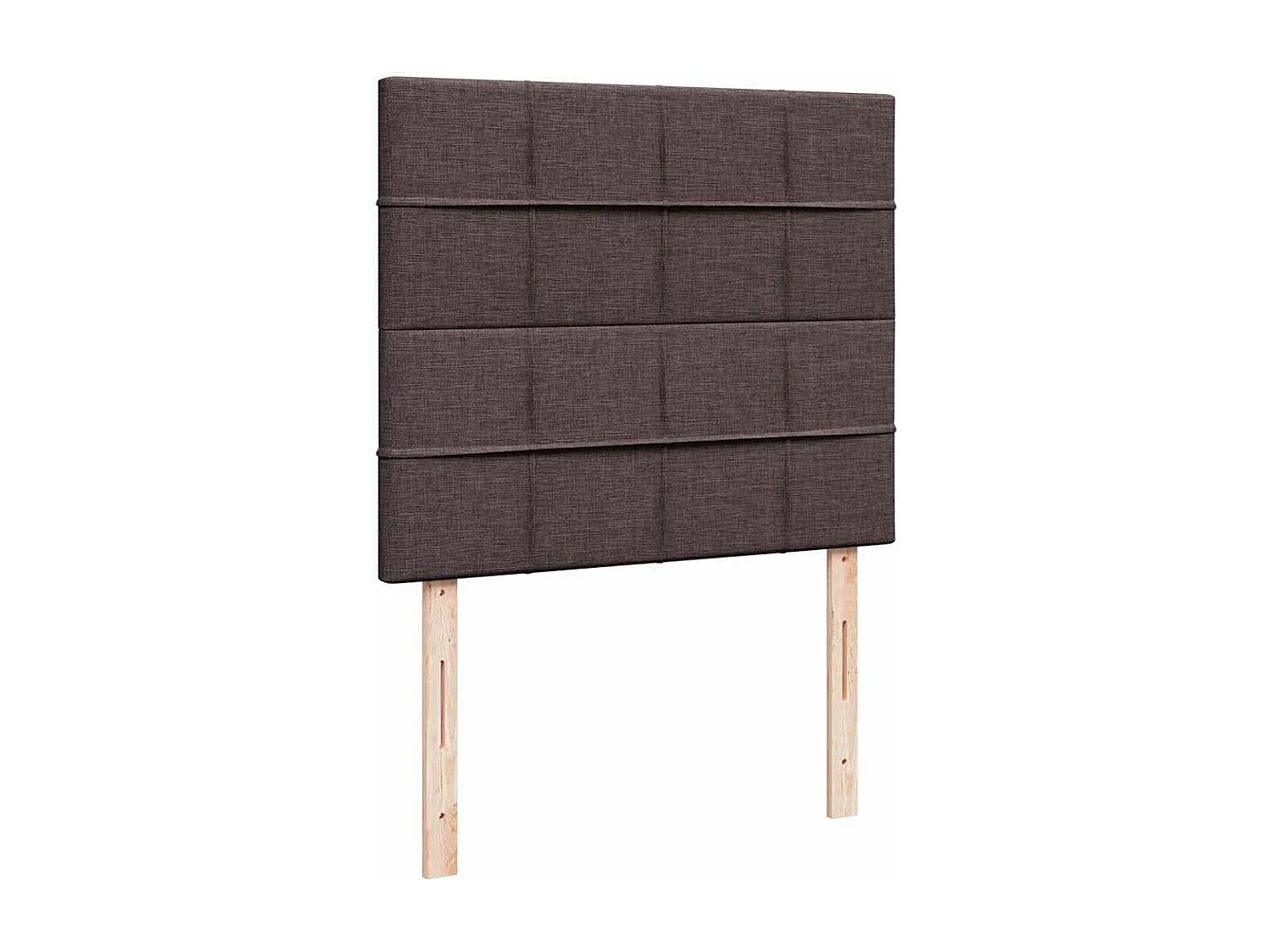 Estructura de cama otomana colchón tela marrón oscuro 120x190cm