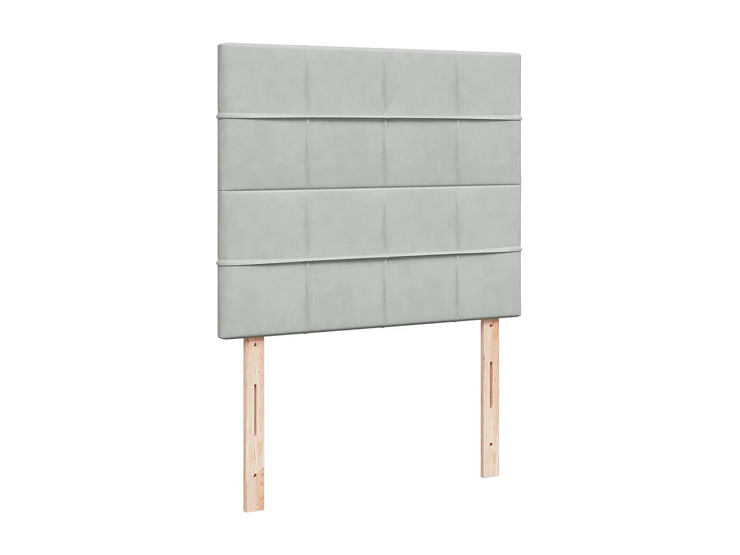 Cadre de lit ottoman et matelas gris clair 120x200 cm velours