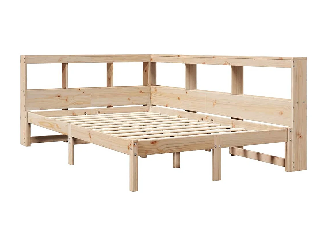 Cama com estante sem colchão 120x200 cm pinho maciço
