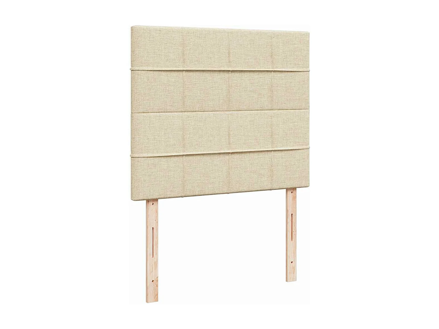 Cadre de lit ottoman avec matelas crème 120x200cm tissu