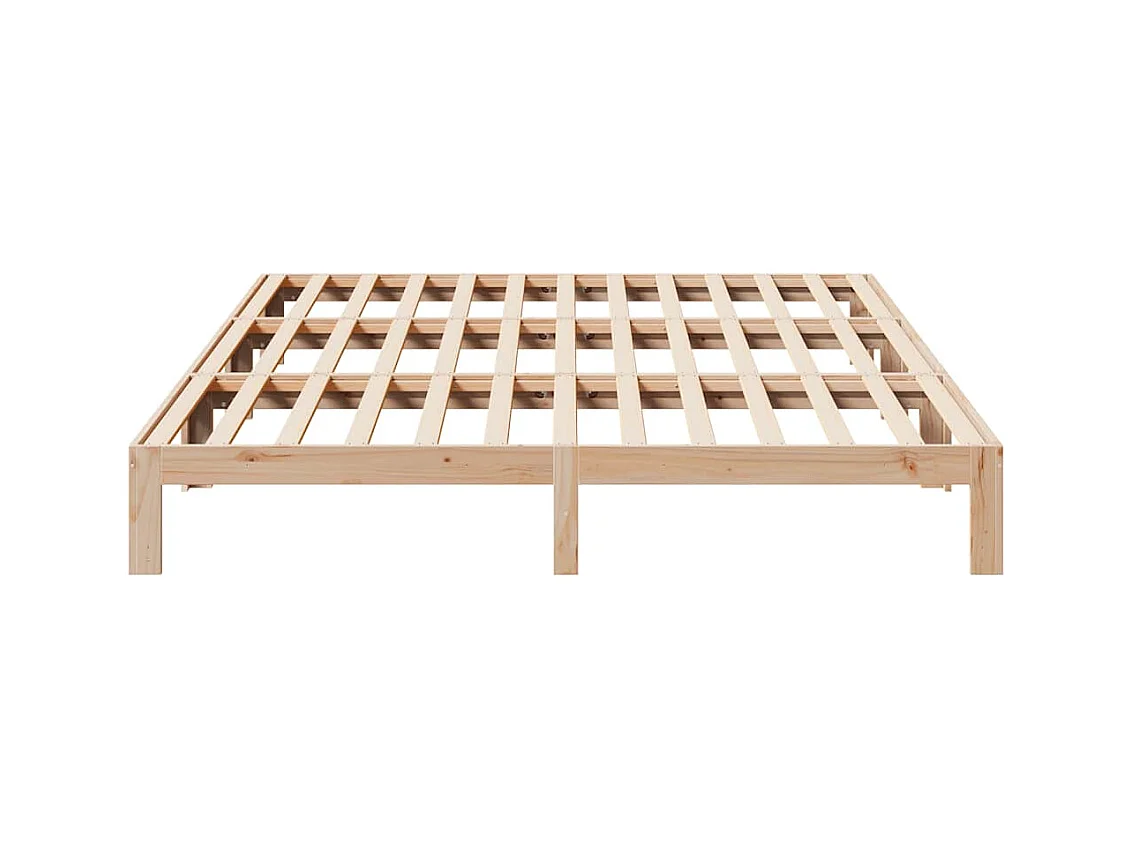 Cadre de lit familial sans matelas 240x200cm bois massif de pin
