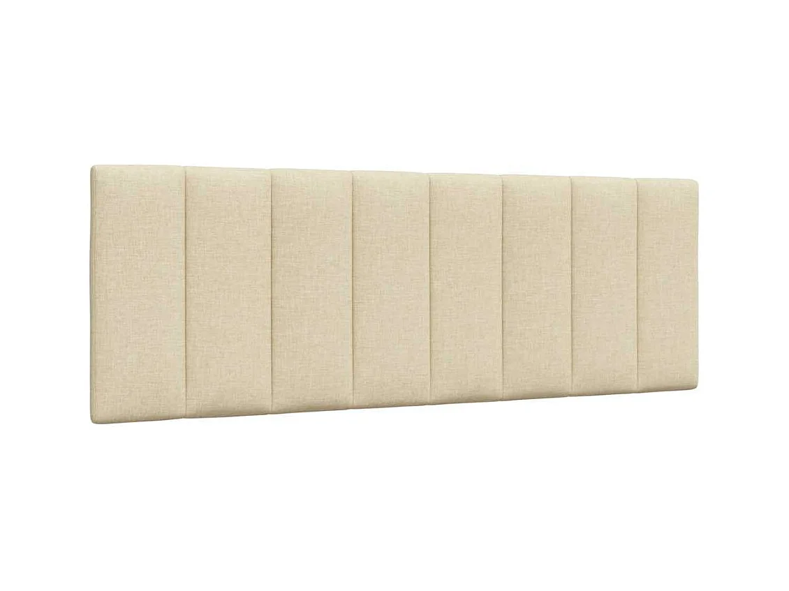 Cadre de lit sans matelas crème 140x200 cm tissu