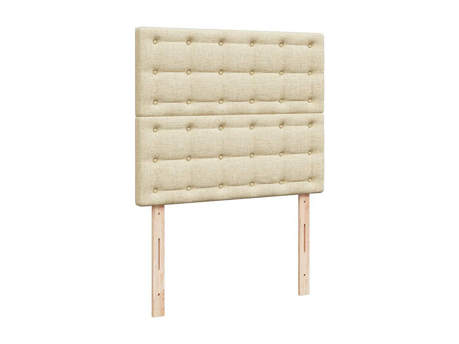 Cadre de lit ottoman avec matelas crème 120x200cm tissu