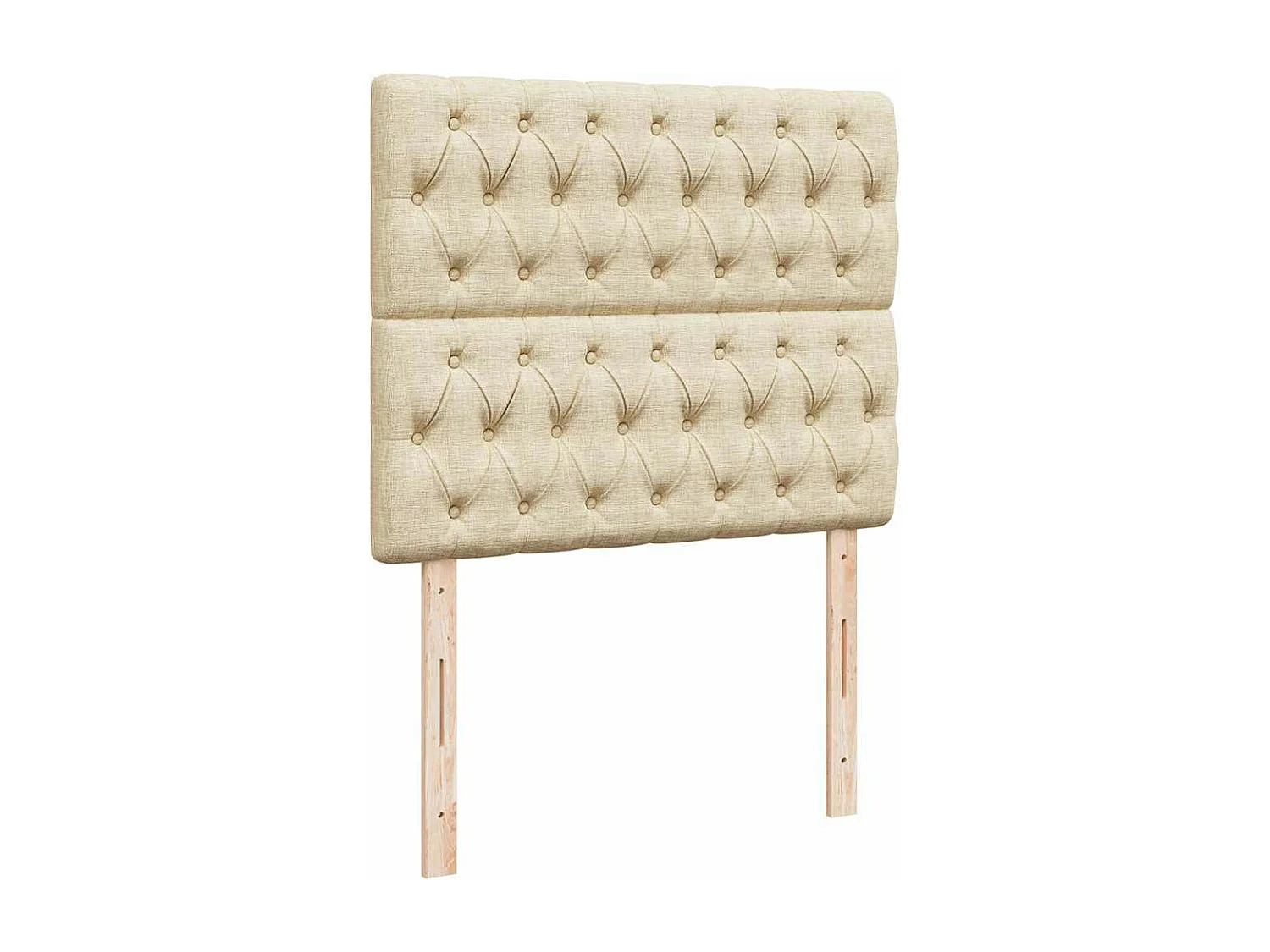 Estructura de cama otomana colchón tela crema 120x190 cm