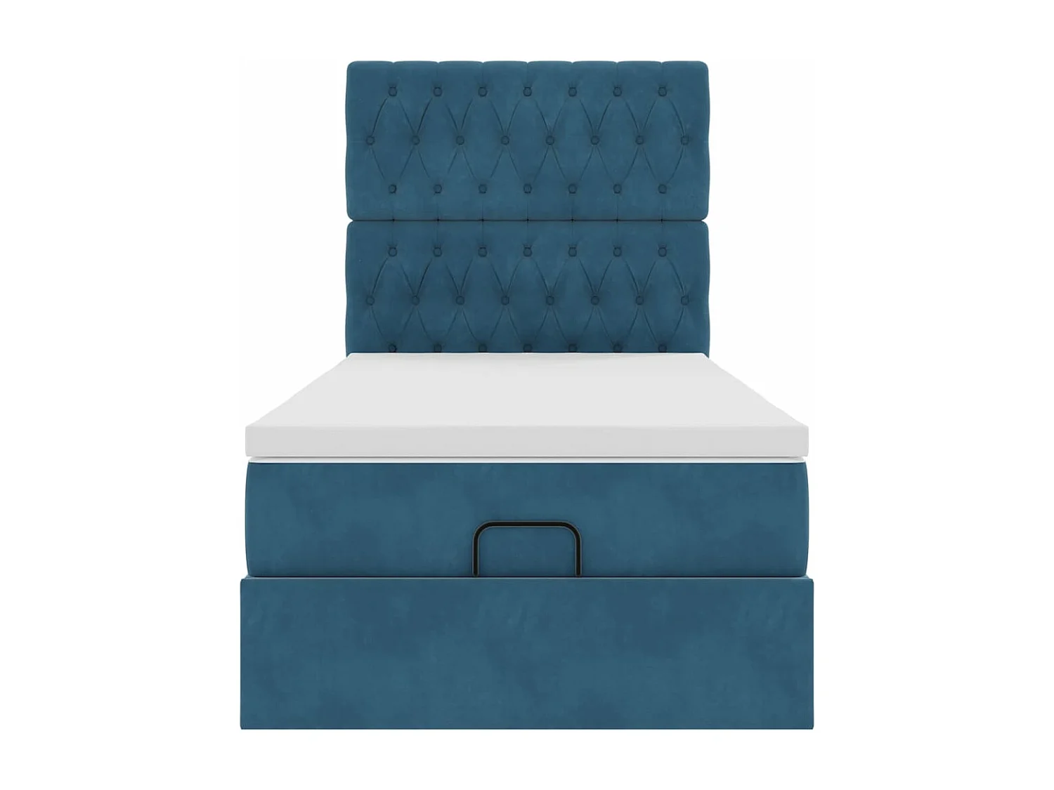 Ottoman bed met matrassen en LED's 100x200cm fluweel