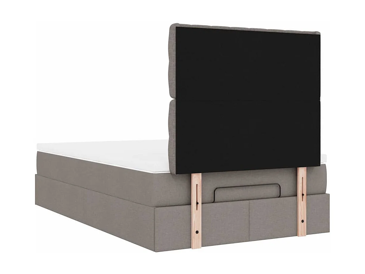 moldura de cama otomana  com tecido cinza 120x200cm