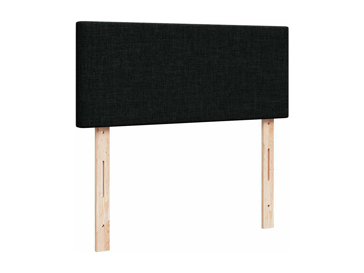 Lit ottoman avec matelas noir 120x190 cm tissu