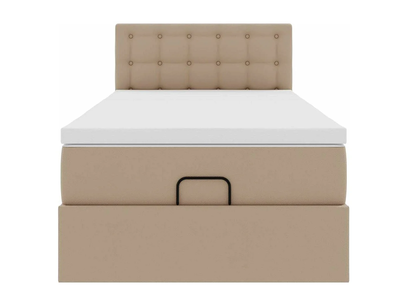 Estrutura de cama otomana com colchão cappuccino 80x200 cm