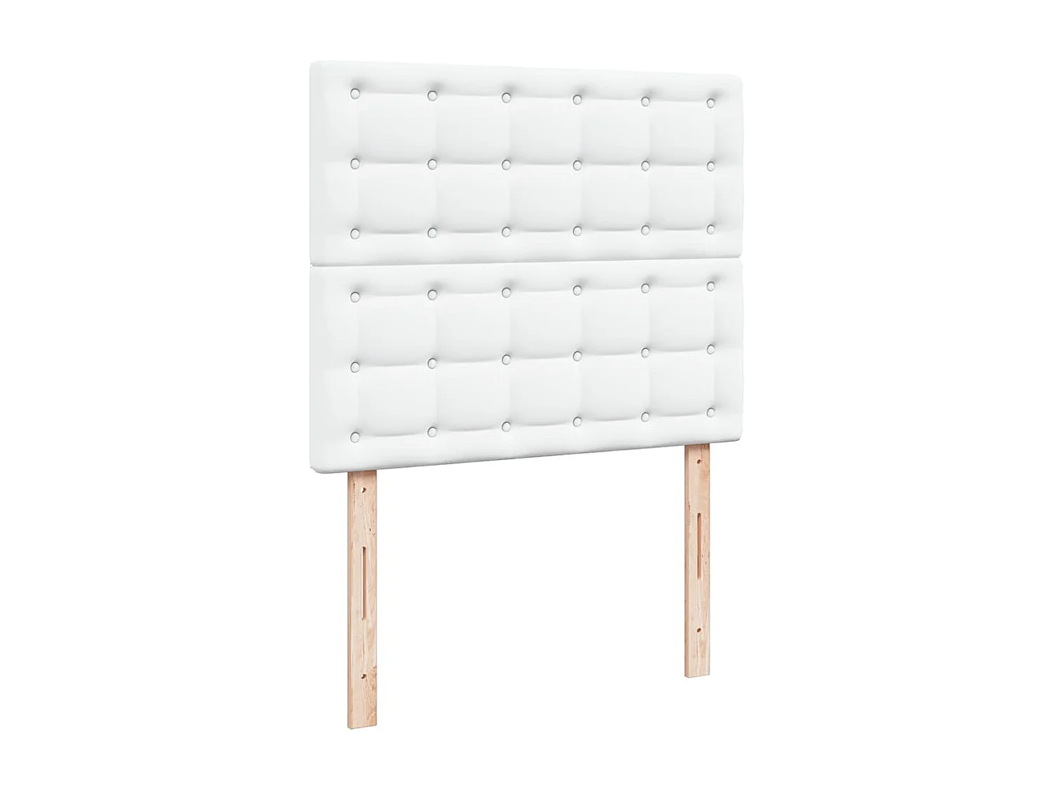 Estructura cama otomana colchón cuero sintético blanco