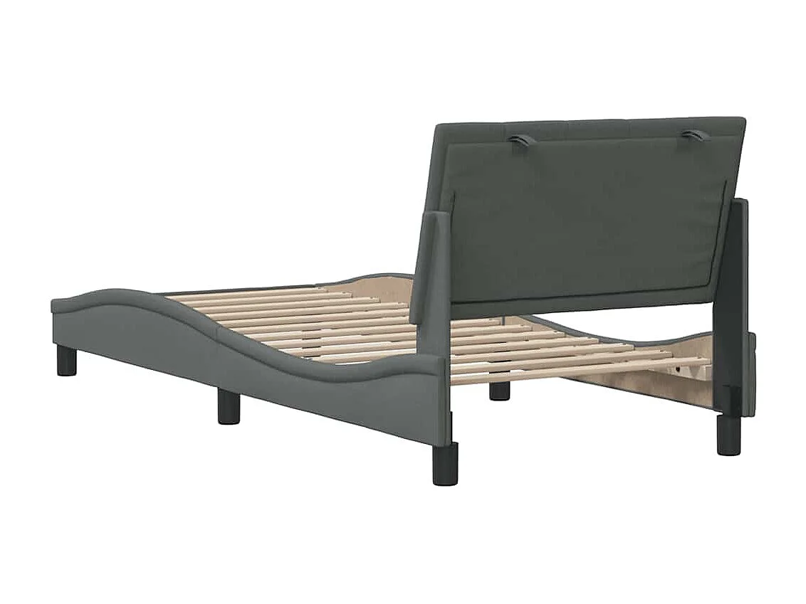 Bedframe zonder matras "Hanko" 80x200 cm stof donkergrijs
