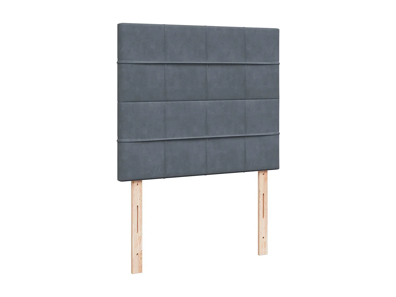 Cadre de lit ottoman et matelas gris foncé 120x200 cm velours