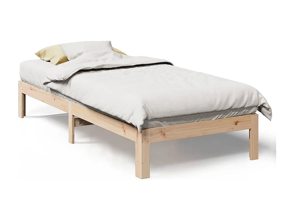 Bedframe zonder matras massief grenenhout 90x200 cm