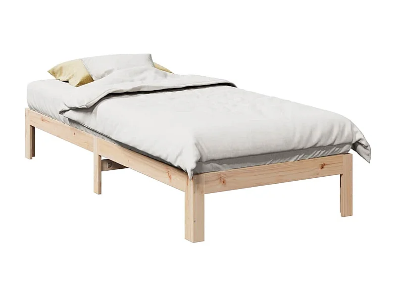 Estructura de cama sin colchón madera maciza de pino 90x200 cm
