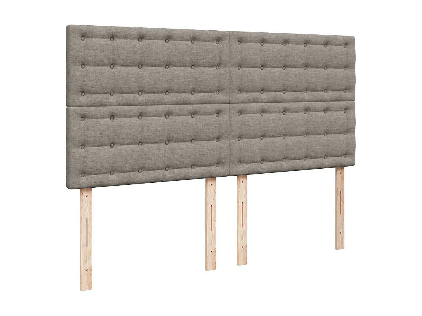 Cadre de lit ottoman avec matelas taupe 160x200 cm tissu