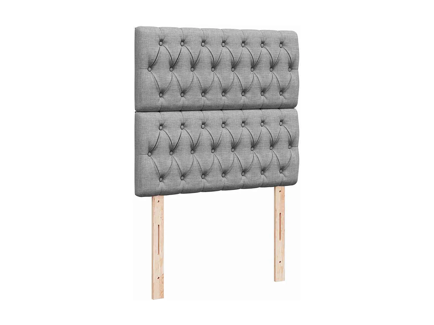 Cadre de lit ottoman et matelas gris clair 160x200cm tissu