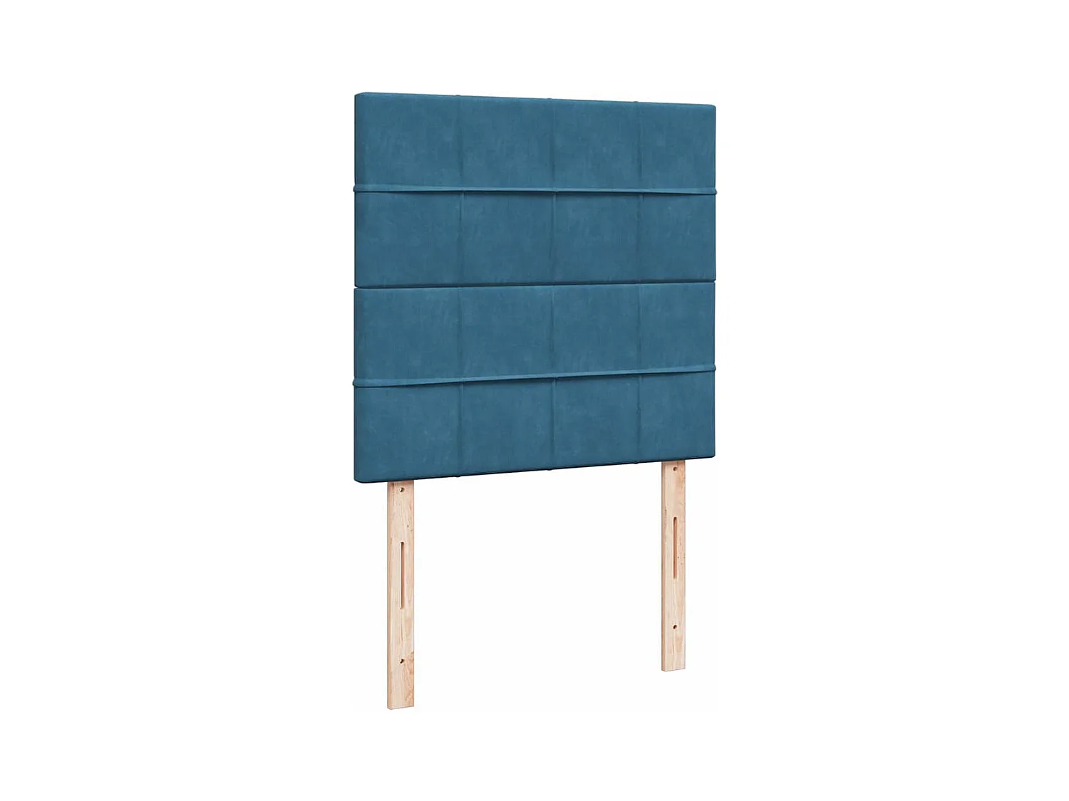 Estrutura de cama otomana com colchões azul escuro veludo