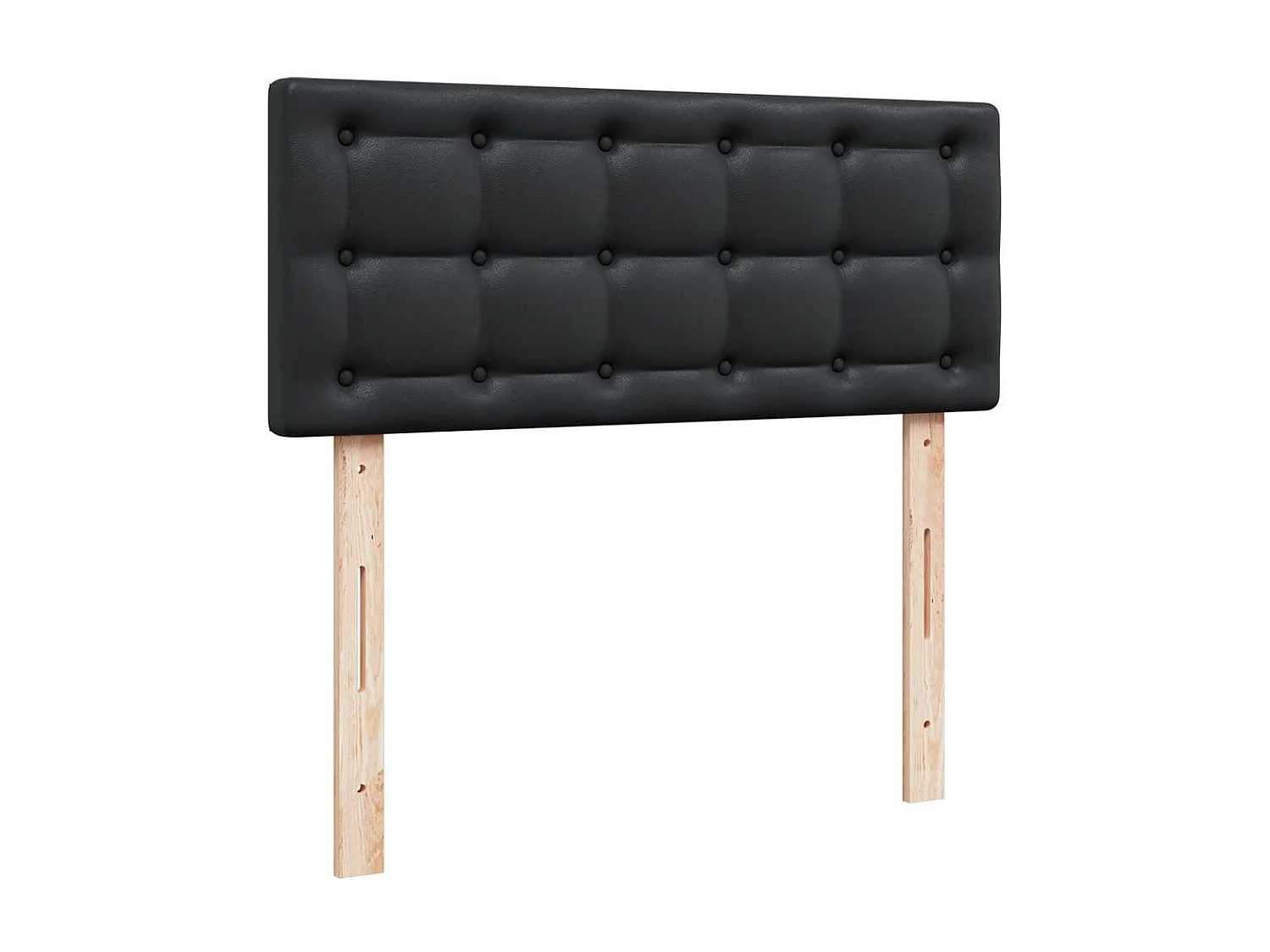 Estructura cama otomana colchón cuero sintético negro 120x190cm