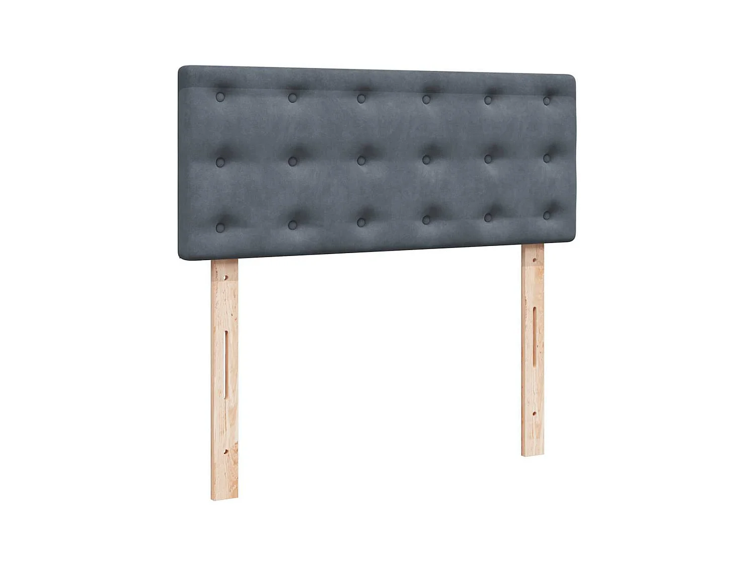 Cadre de lit ottoman avec matelas gris foncé 120x190 cm velours
