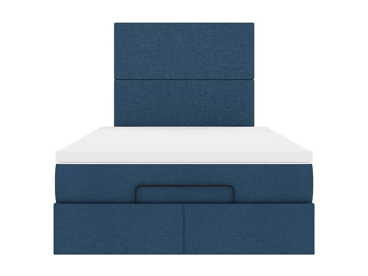 Estructura de cama otomana colchón tela azul 120x190 cm