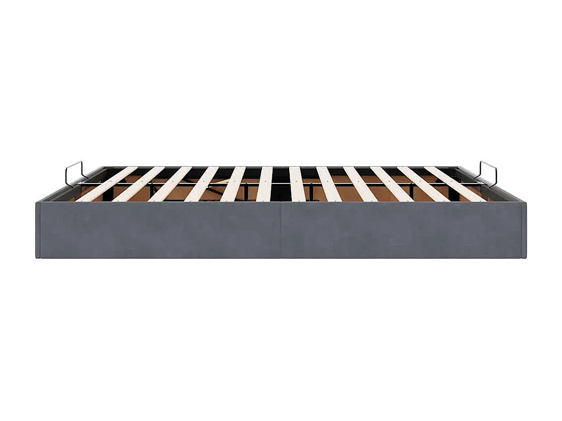 Ottoman bedframe zonder matras 160x200 cm fluweel donkergrijs