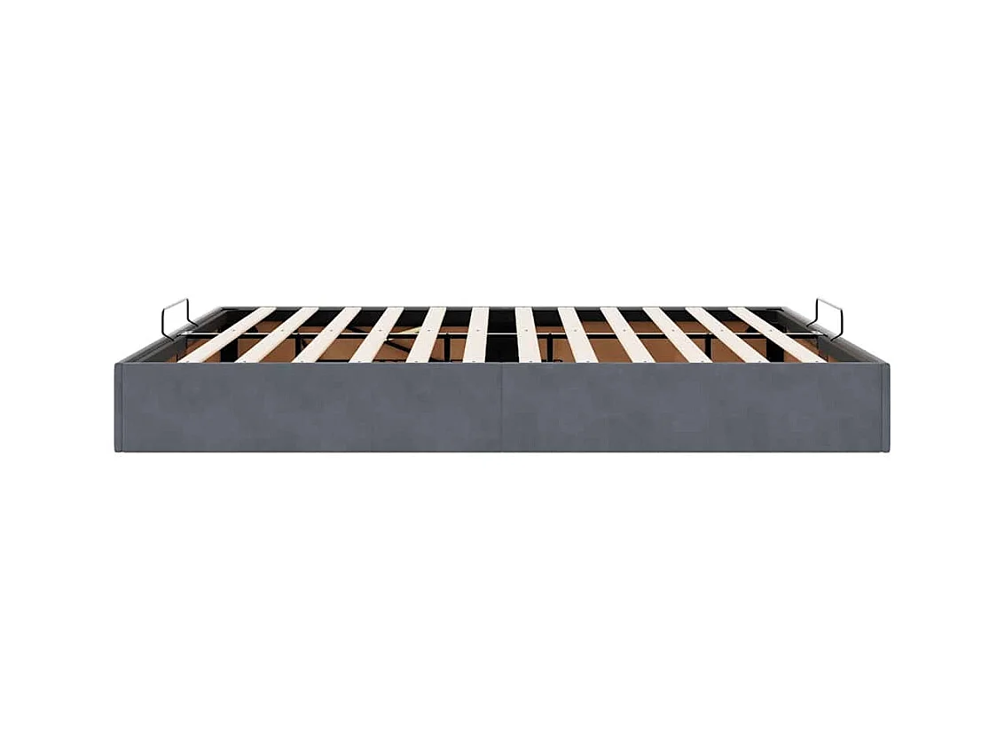 Estrutura de cama otomana sem colchão 160x200cm cinzento escuro