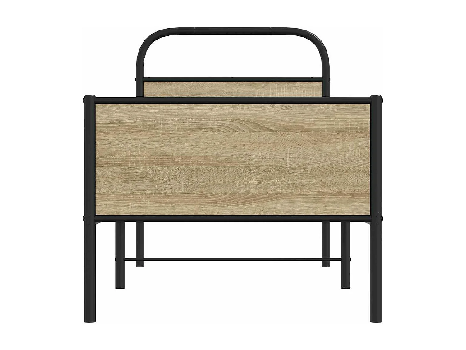 Cadre de lit sans matelas 75x190cm chêne sonoma bois ingénierie
