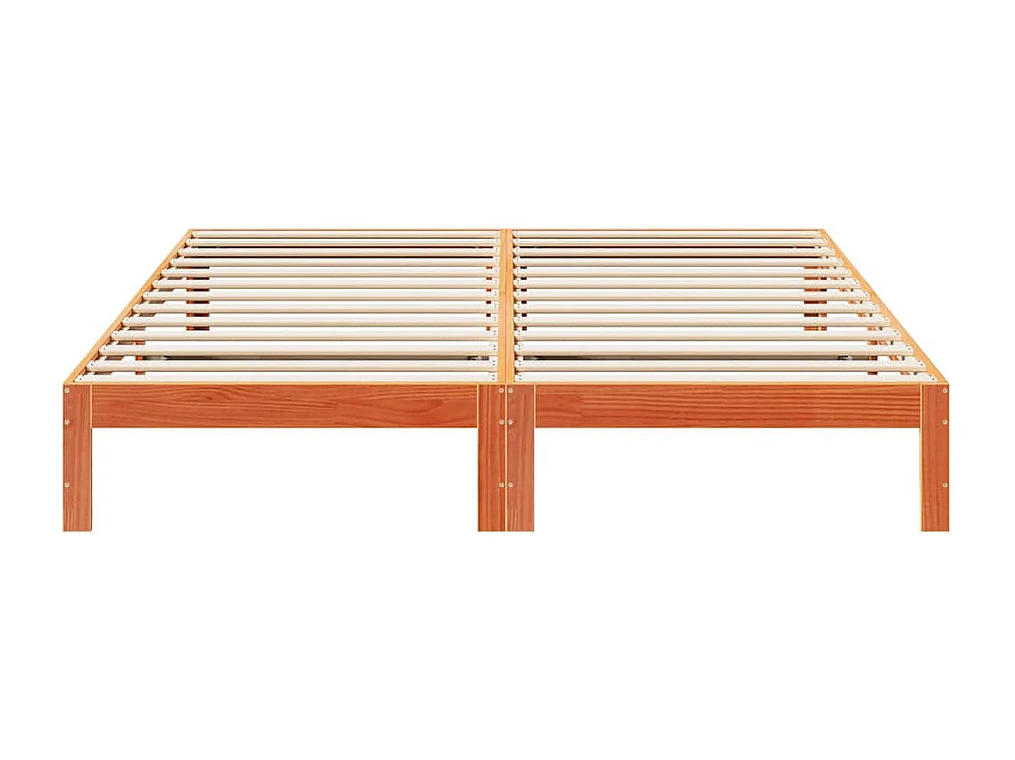 Cama sem colchão 180x200 cm pinho maciço castanho-mel