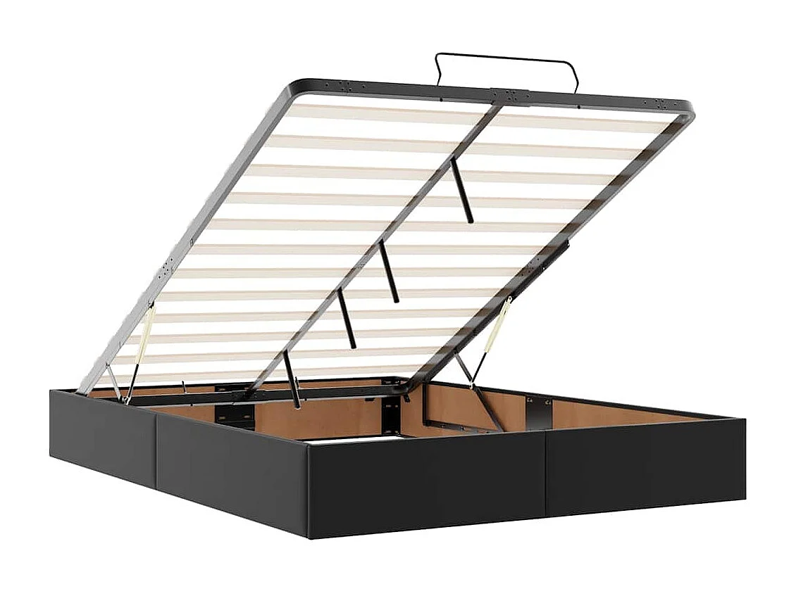 Bedframe zonder matras 140x200 cm kunstleer zwart