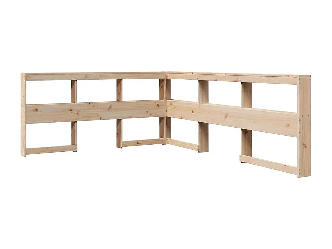 Bed met boekenkast zonder matras massief grenenhout 140x190 cm