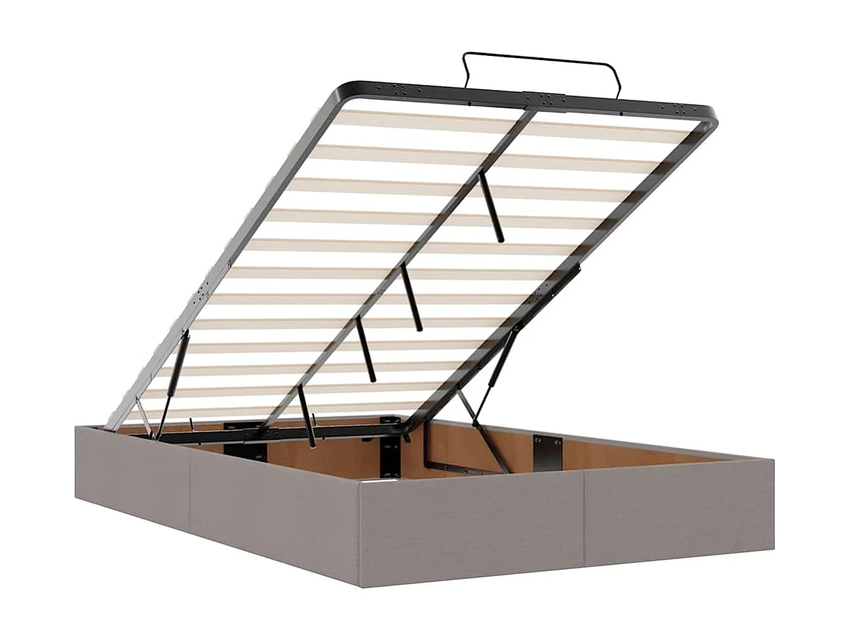 moldura de cama otomana  com tecido cinza 120x200cm