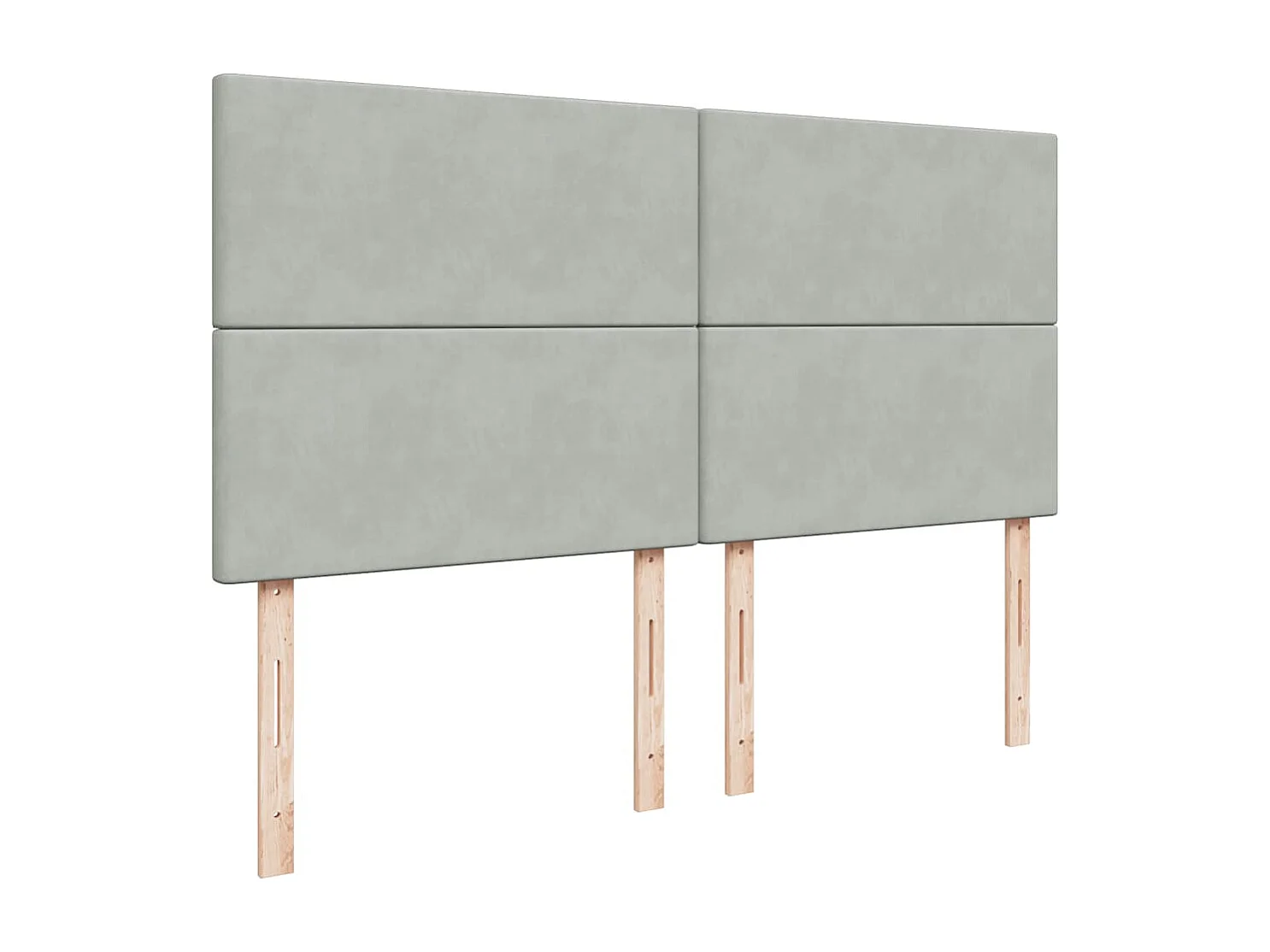 Estructura cama otomana colchones terciopelo gris claro