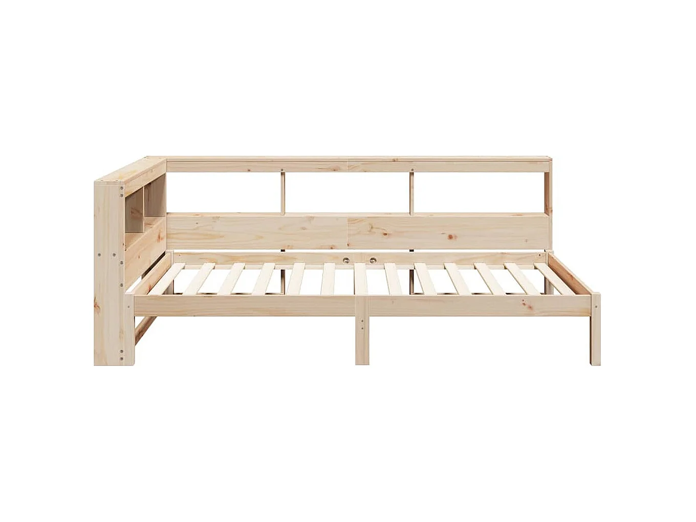 Cama com estante sem colchão 75x190 cm pinho maciço