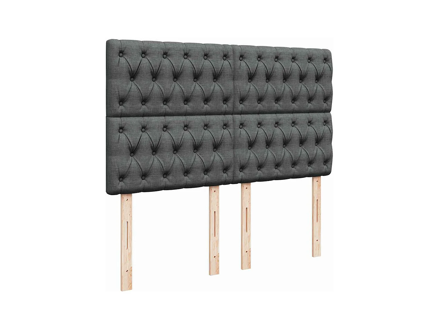Cadre de lit ottoman avec matelas gris foncé 140x200 cm tissu