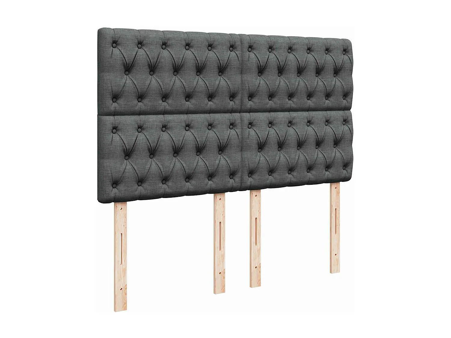 Cadre de lit ottoman avec matelas gris foncé 140x200 cm tissu