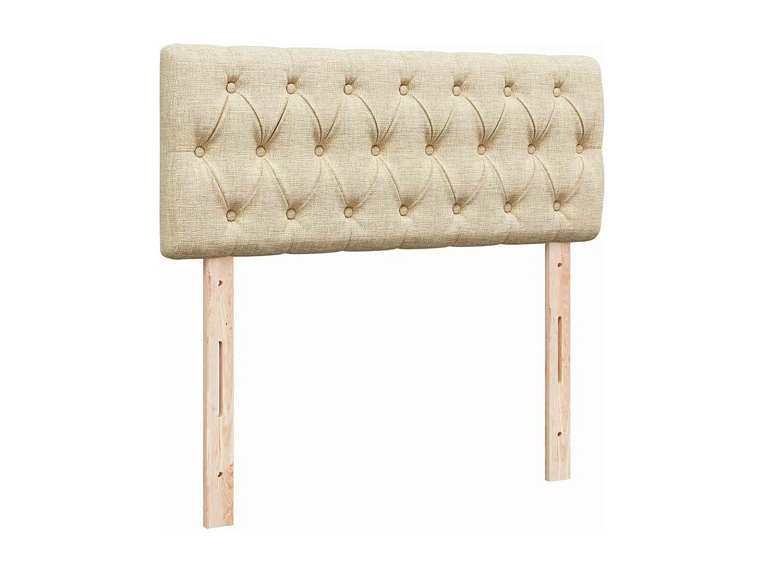 Cadre de lit ottoman avec matelas crème 120x190 cm tissu