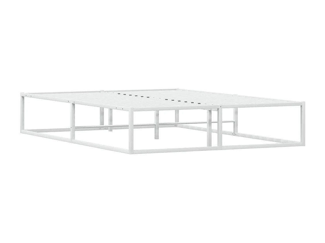Estrutura de cama sem colchão branco 140x200 cm metal